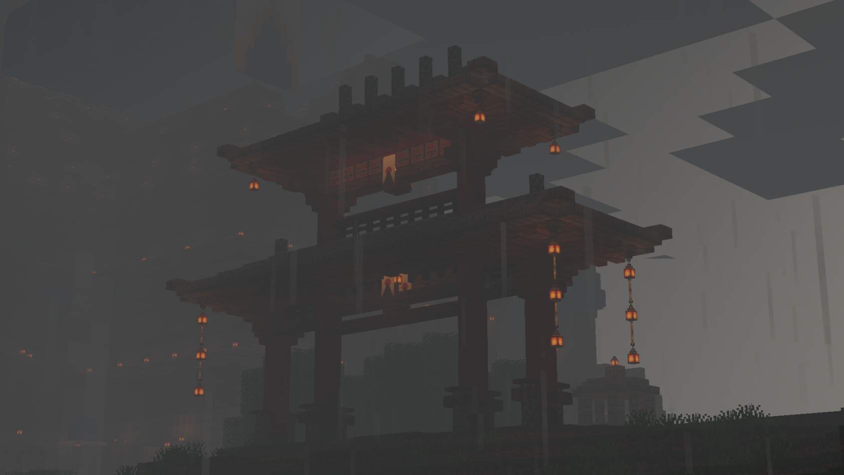 Screenshot of Tori Gate on a rainy day